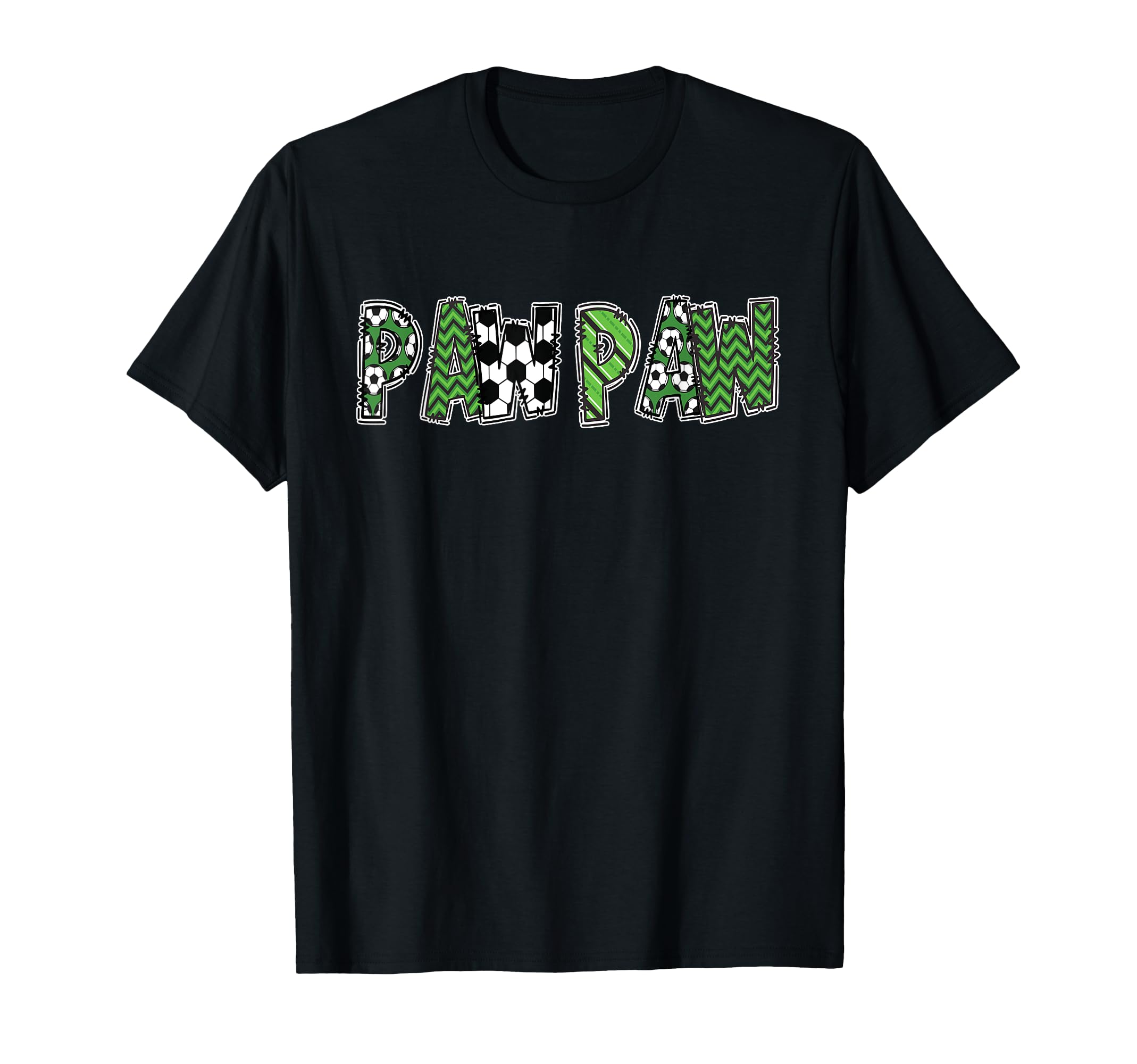Soccer Grandpa Paw Paw Birthday Party T-Shirt - Novelty Apparel for Adults