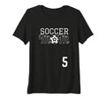 Womens Number 5 Soccer Mom Mothers Day T-Shirt - Trendy Graphic for Adults