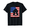 Ice Hockey Goalie Usa Flag Goalkeeper T-Shirt - Minimalist Print Men Women