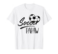 Soccer Papaw Heart Family Matching T-Shirt - Fun Novelty Design for Adults