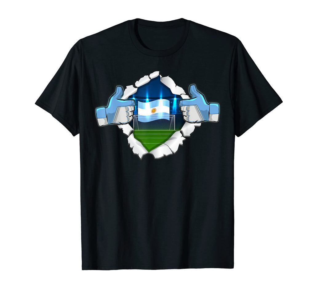 Argentinian Football Fan Soccer T-Shirt - Minimalist Print Men Women