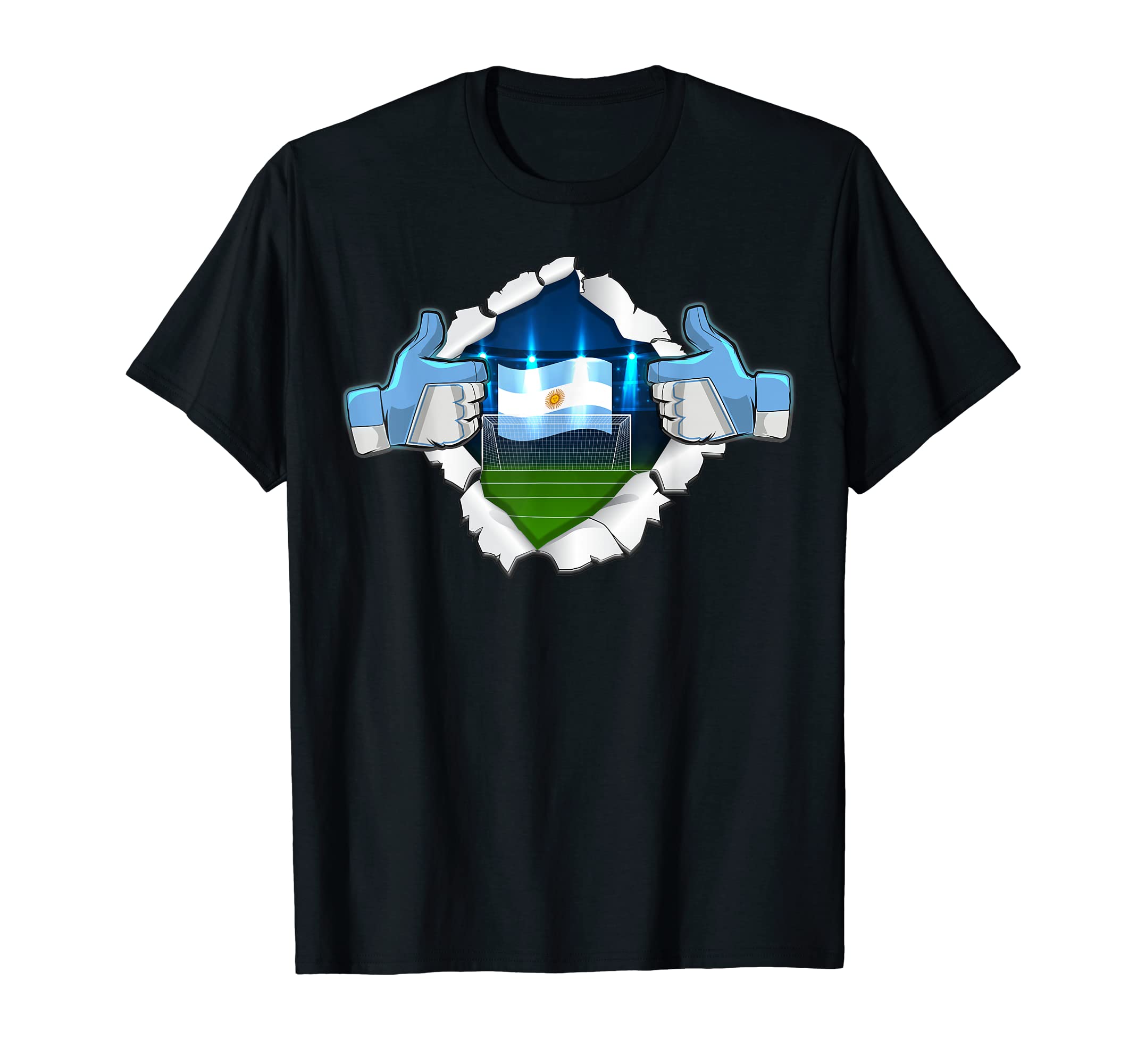 Argentinian Football Fan Soccer T-Shirt - Minimalist Print Men Women