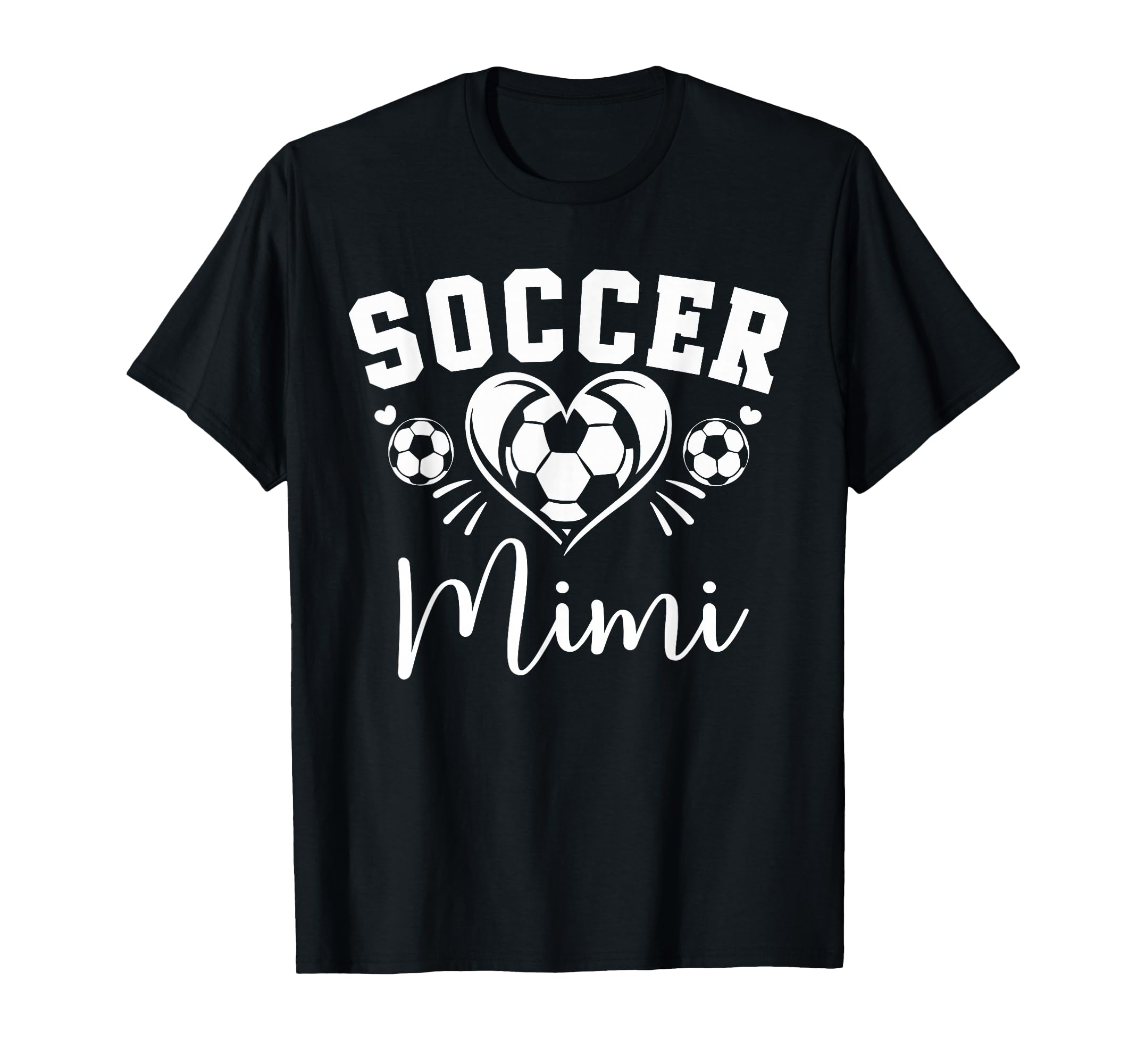 Soccer Mimi Soccer Heart T-Shirt - Graphic Print for Adults