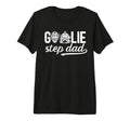 Mens Ice Hockey Goalie Step Dad Hockey T-Shirt - Graphic Print Men Women