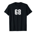 Number 68 80S 90S Soccer Team T-Shirt - Casual Everyday Wear Men Women