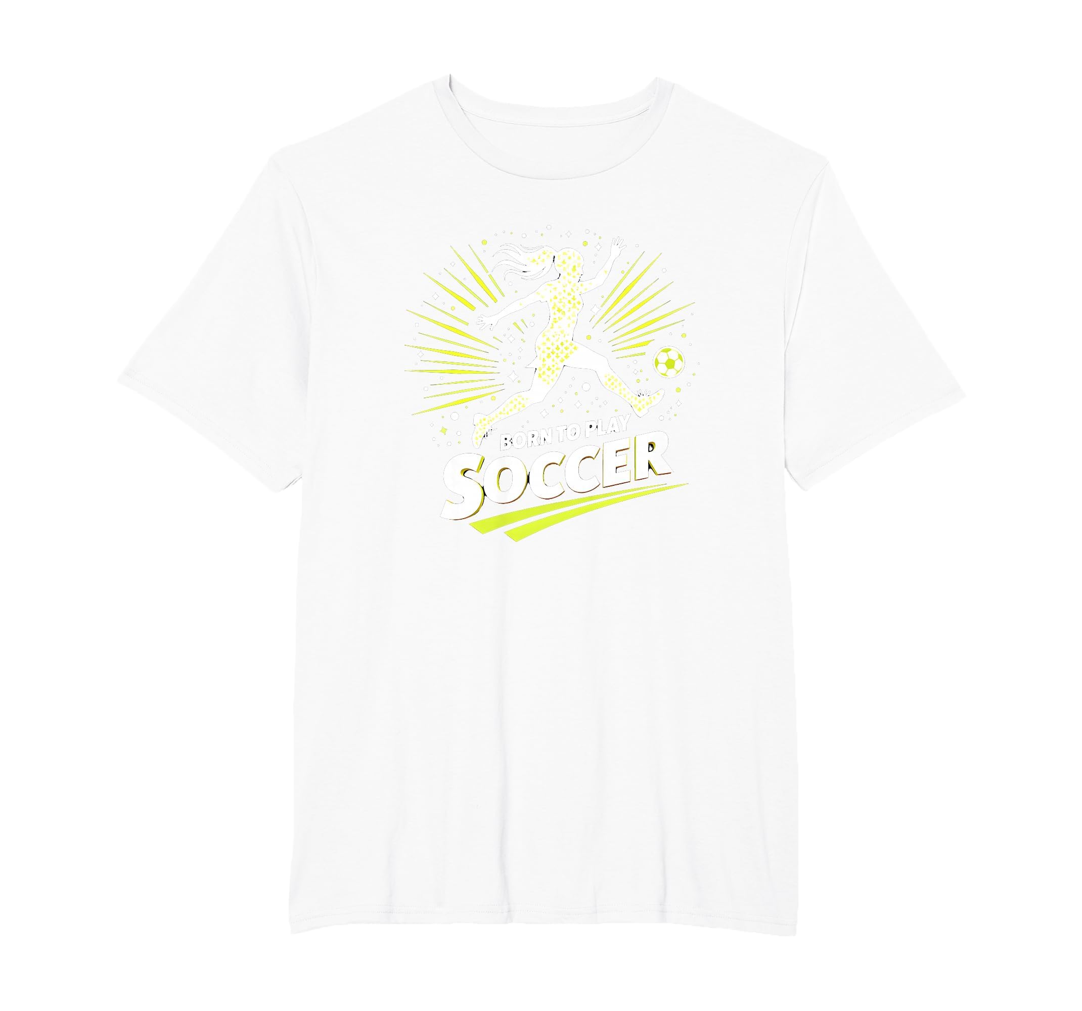 Born To Play Soccer Womens T-Shirt - Fun Novelty Design for Adults