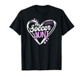 Soccer Aunt Heart Aunt Soccer Player T-Shirt - Minimalist Print for Adults