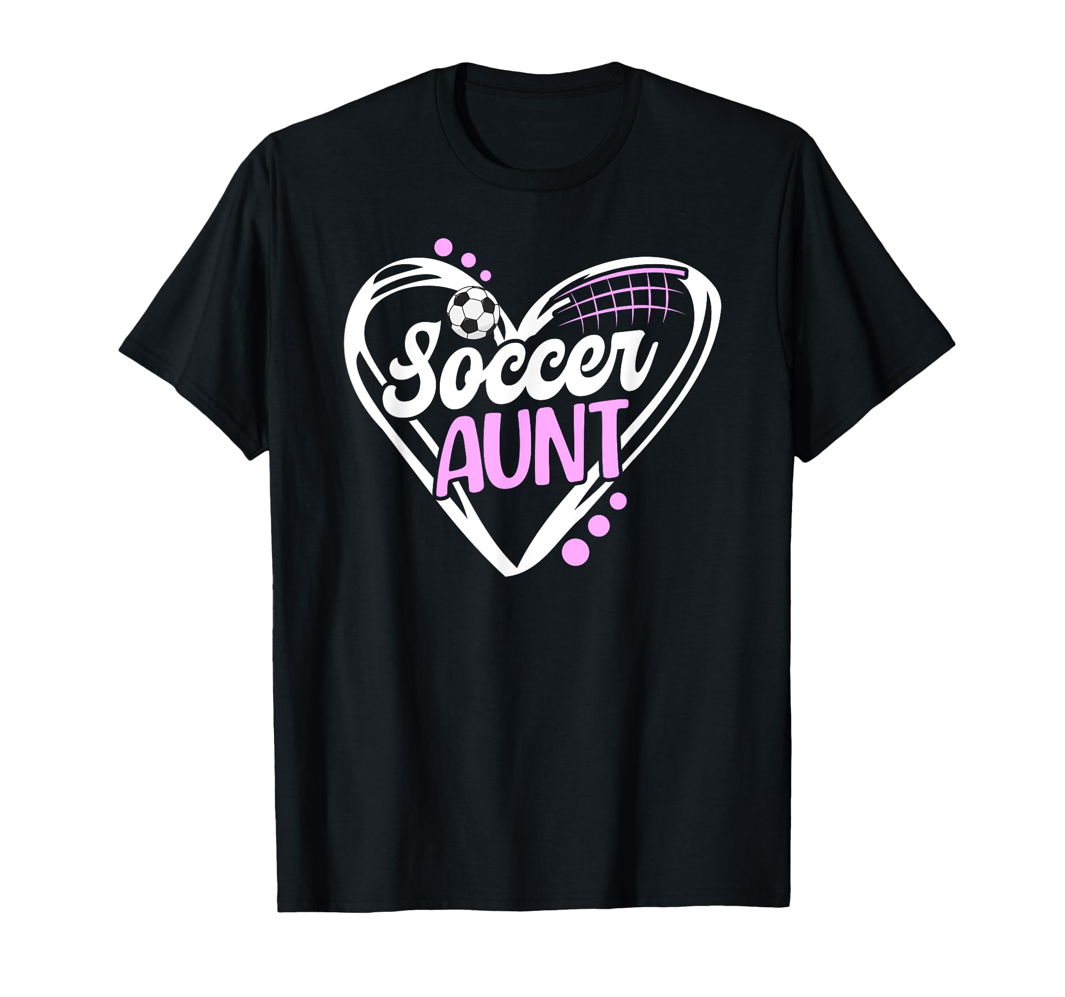 Soccer Aunt Heart Aunt Soccer Player T-Shirt - Minimalist Print for Adults