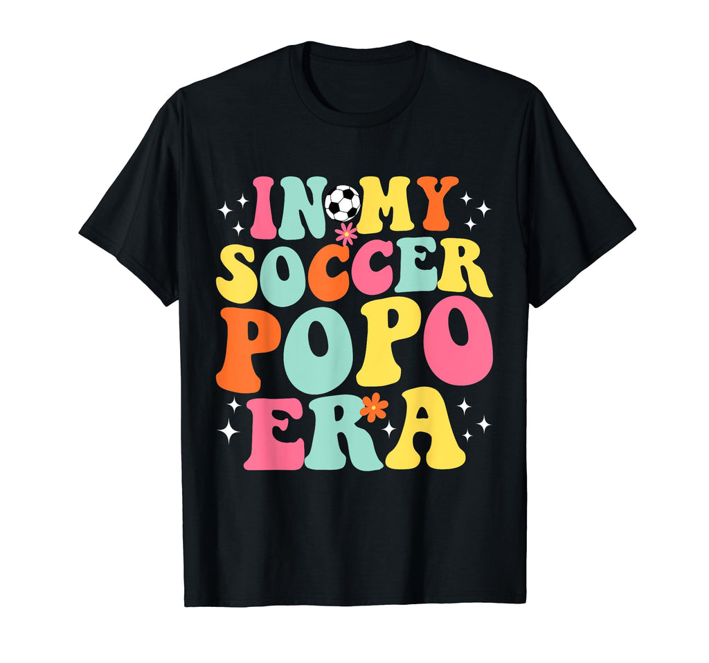 My Soccer Popo Era Game Day Groovy T-Shirt - Graphic Print for Adults