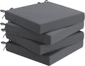 AAAAAcessories Outdoor Seat Cushions for Chairs, Waterproof, Fade-Resistant Patio Furniture Replacement Cushions, 18.5" x 16" x 3", Set of 4, Dark Gray