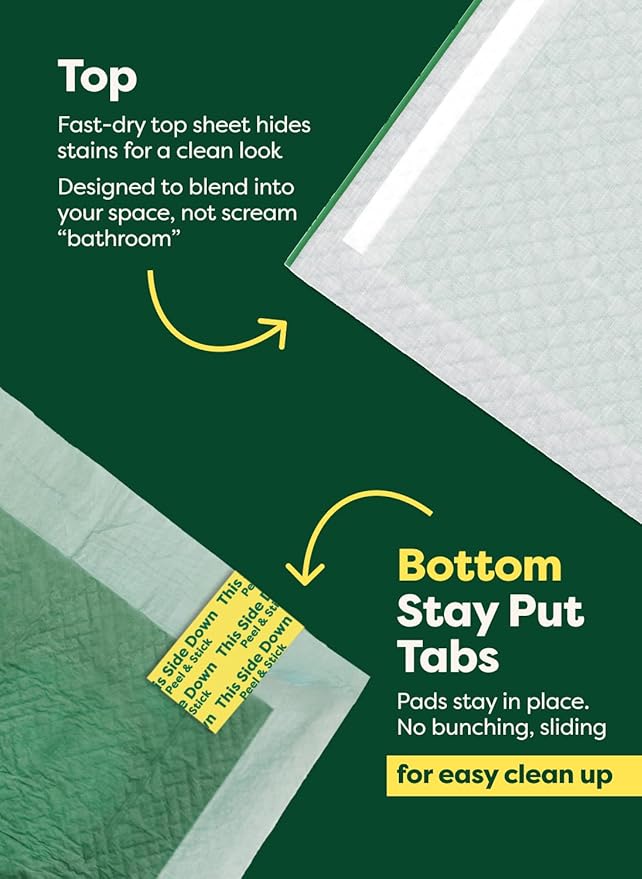 Earth Rated Max Absorbency Puppy Pee Pads for Dogs Absorbs 2X Faster & 2X More, Leak-Proof Odor-Free Potty Training Wee Wee Pad, Unscented, 3XL, 36” x 36”, 24 Count