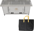 SUN-YE Charcoal Grill for IGT Table,Portable Grill with Carry Bag,Adjustable Furnace Burning Carbon Plate Height,Stainless Steel,Instantly Expands and Stores,1 Piece