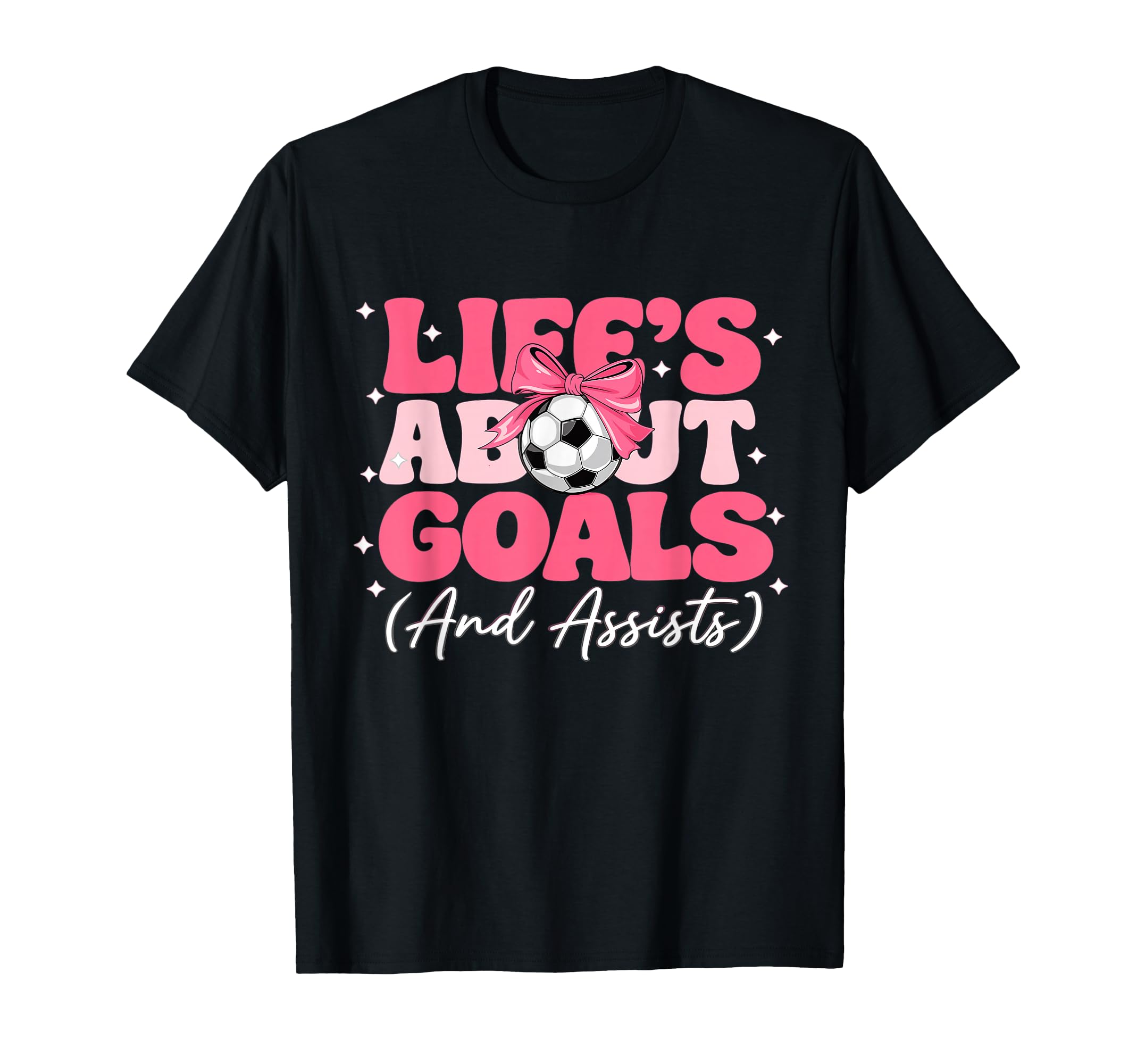 Lifes About Goals And Assists Player T-Shirt - Fun Novelty Design Unisex