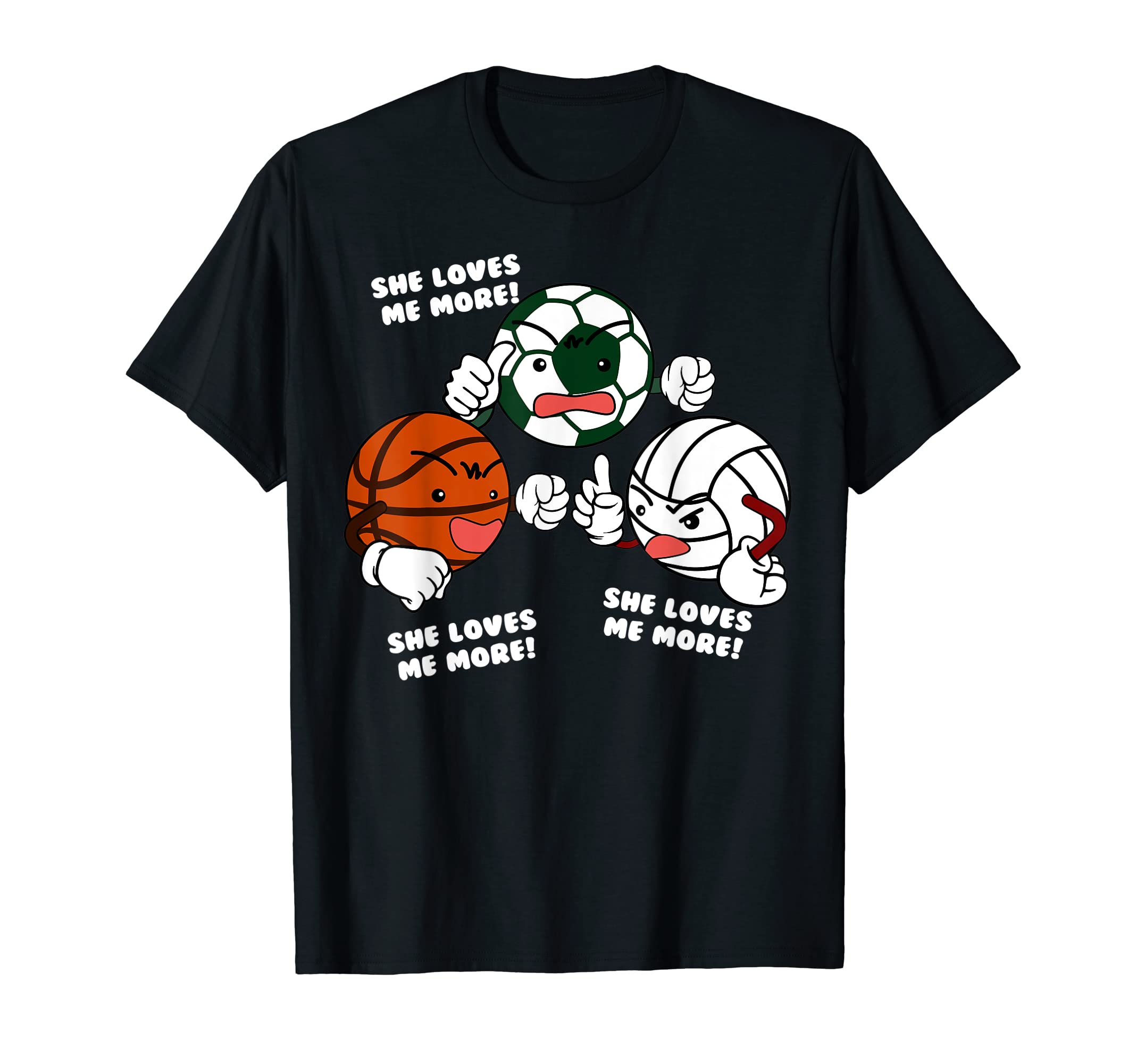 She Loves Me More Funny Soccer T-Shirt - Trendy Graphic for Adults