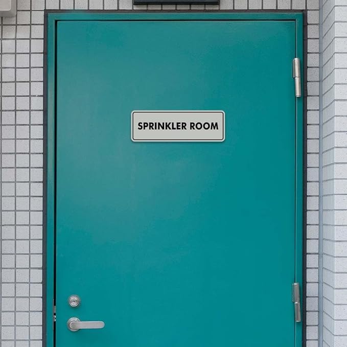 Signs ByLITA Standard Sprinkler Room Sign (Black) - Medium