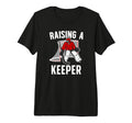 Raising Hockey Keeper Mom Hockey T-Shirt - Casual Everyday Wear Unisex