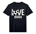 Love Soccer Funny Hearty Soccer Field T-Shirt - Custom Art Print Men Women