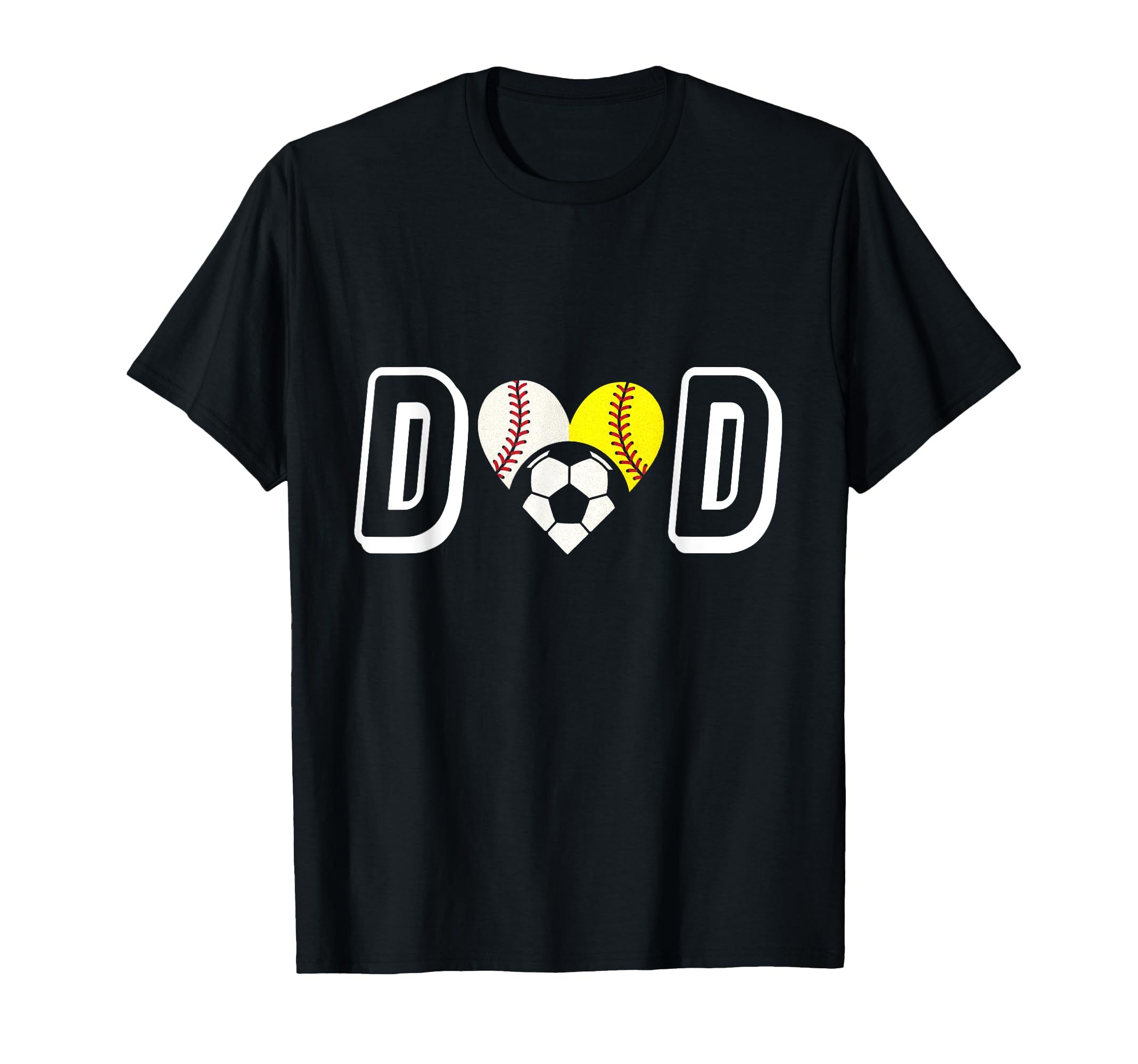 Dad Baseball Softball Soccer T-Shirt - Trendy Graphic for Adults
