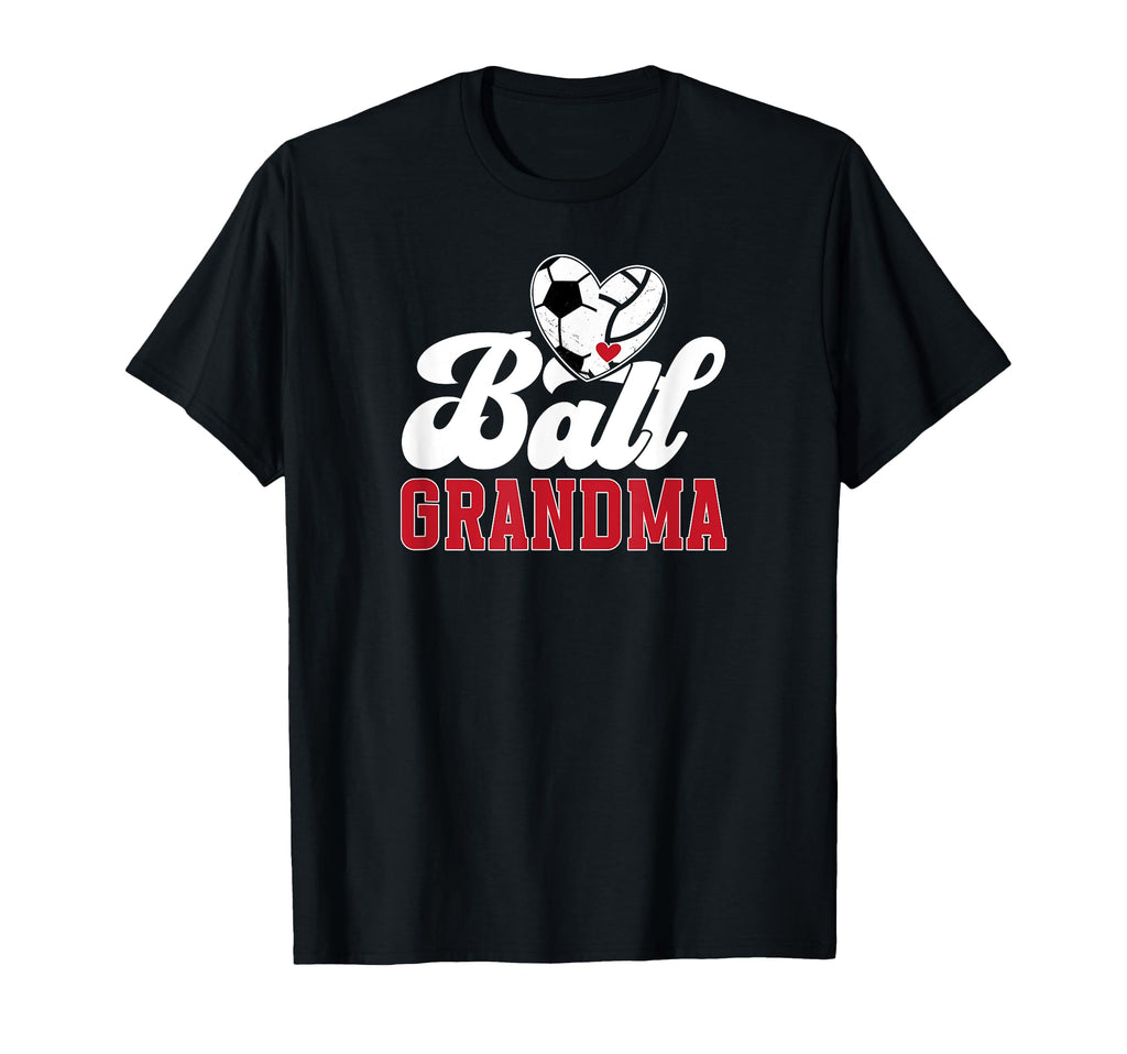 Ball Grandma Heart Soccer Volleyball T-Shirt - Streetwear Style for Adults