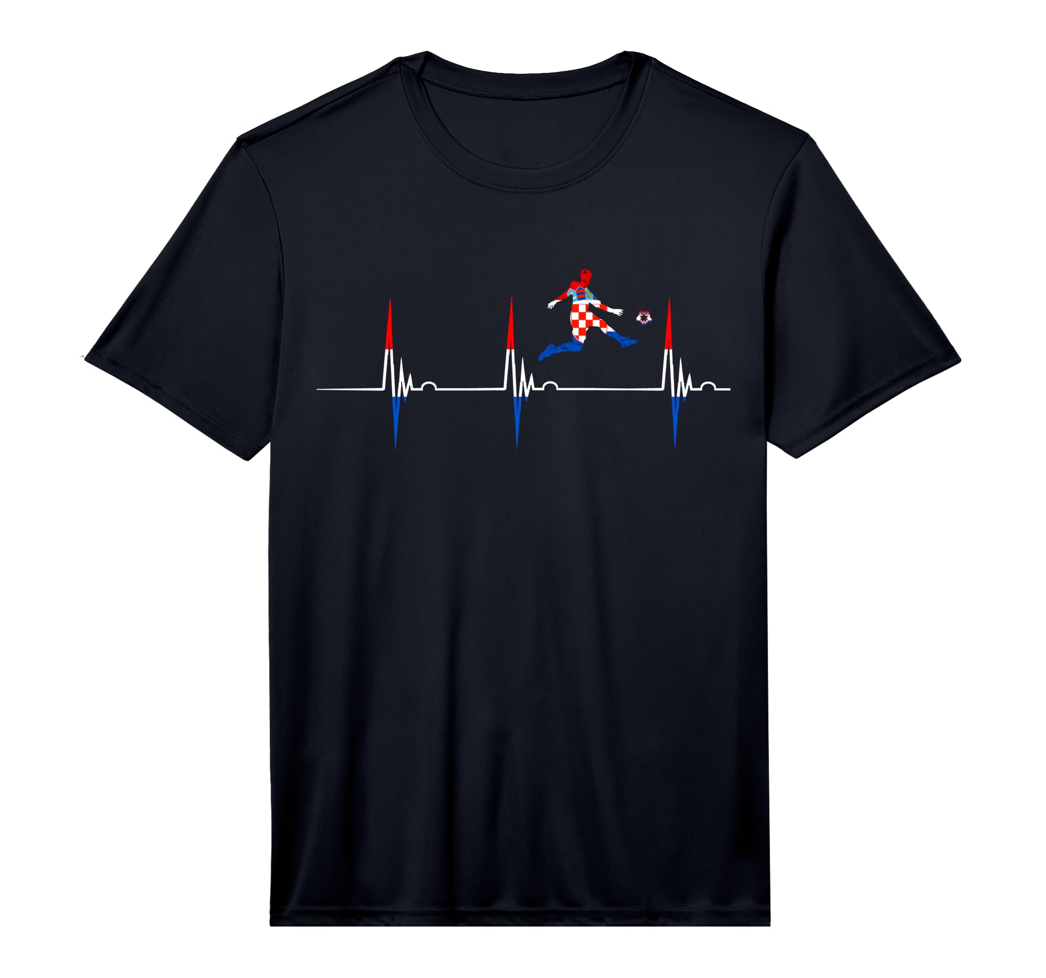 Croatian Pride Heartbeat Ekg Pulse T-Shirt - Fun Novelty Design Unisex