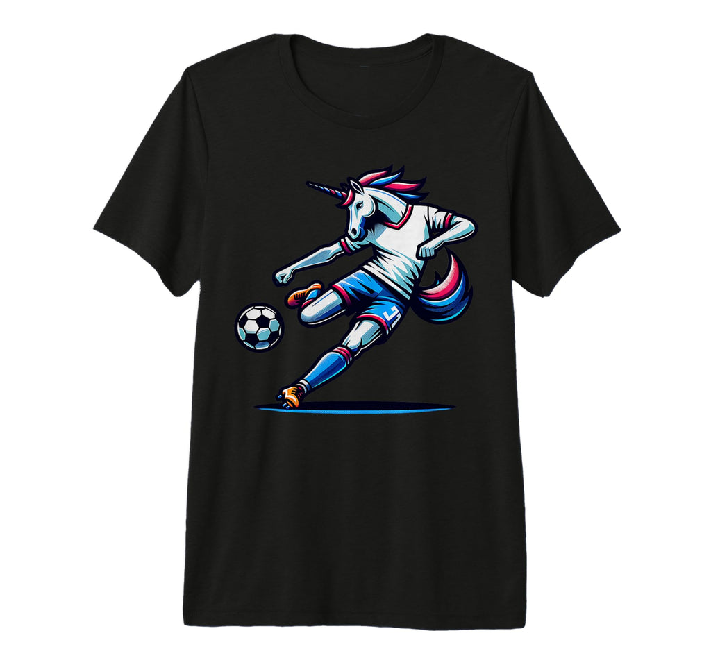 Footballer Unicorn Fans Soccer Team T-Shirt - Custom Art Print Men Women