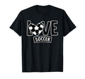 Love Soccer Funny Hearty Soccer Field T-Shirt - Novelty Apparel for Adults