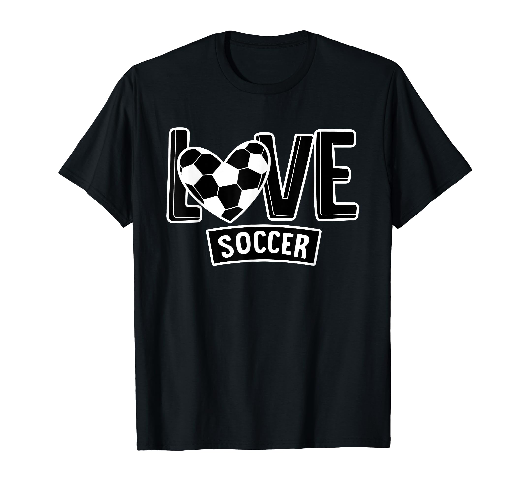 Love Soccer Funny Hearty Soccer Field T-Shirt - Novelty Apparel for Adults