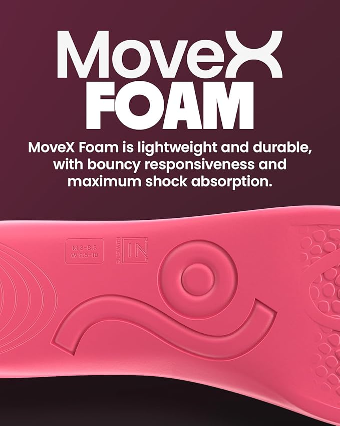 MOVE Baseline - All-Purpose Insoles - Sock Liner - Ultra Thin Shock Absorption - Maximum Freedom of Movement and Energy Return for Cleats, Shoes, Running, Basketball, Baseball (M7-7.5/WM 8.5-9)