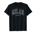 Milan Preppy Throwback Italy Souvenir T-Shirt - Trendy Graphic for Adults