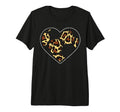 Soccer Ball Heart Leopard Football T-Shirt - Minimalist Print for Adults