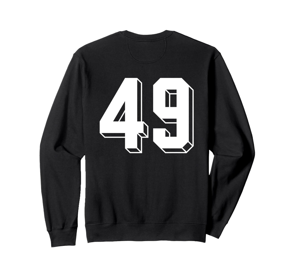 Number 49 Backside 80S 90S Team Sweatshirt - Graphic Print Men Women