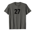 Number 27 80S 90S Soccer Team Jersey T-Shirt - Custom Art Print Unisex