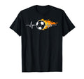 Soccer Heartbeat Pulse Flaming T-Shirt - Casual Everyday Wear for Adults