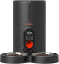 WOPET Automatic Cat Feeders 2 Cats-Timed Cat Feeder with Stainless Steel Bowl, Programmable 1-6 Meals Control, Dual Power Supply Auto Pet Feeder for Cats and Dogs