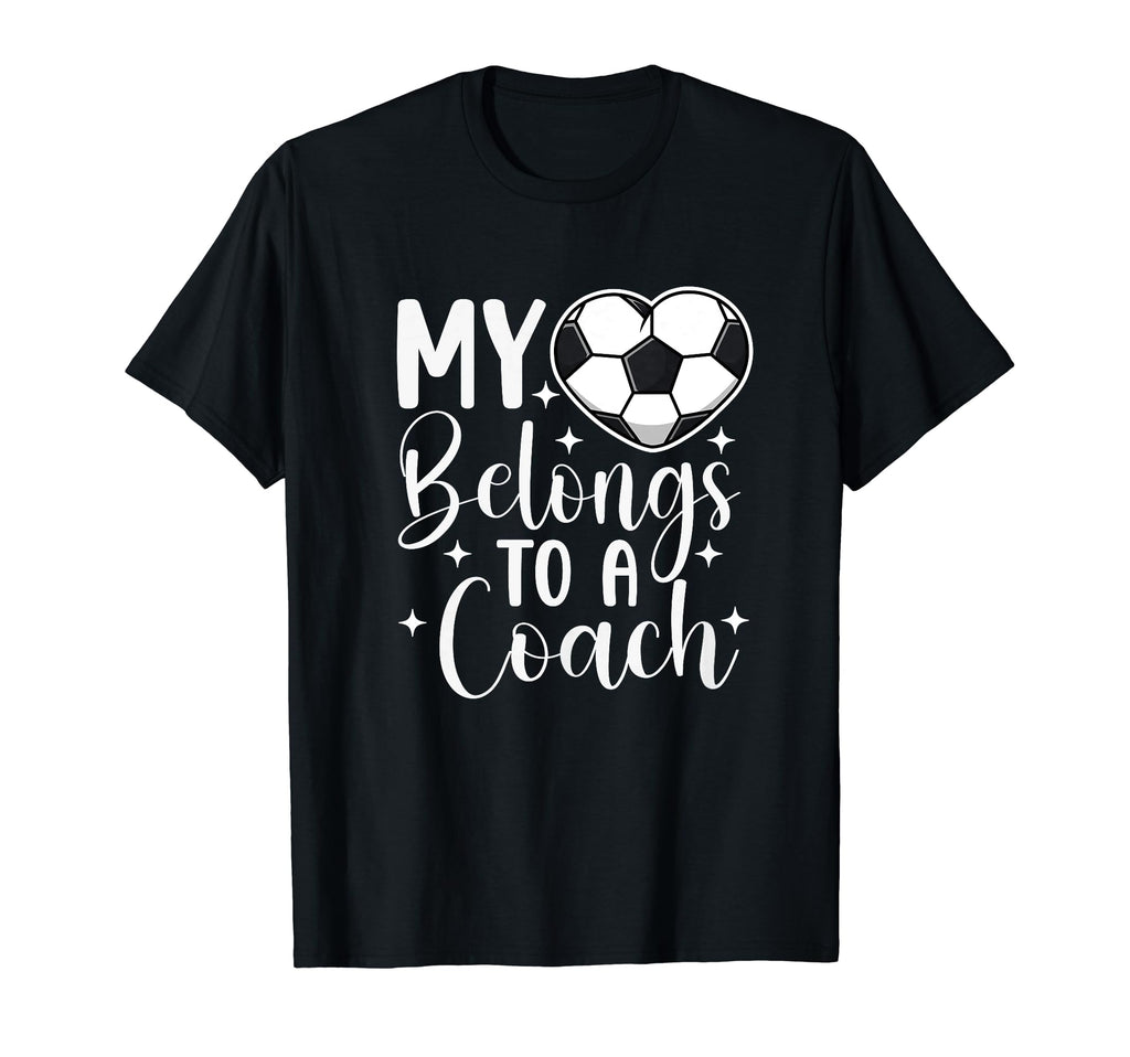 My Heart Belongs To Soccer Coach Wife T-Shirt - Custom Art Print Unisex