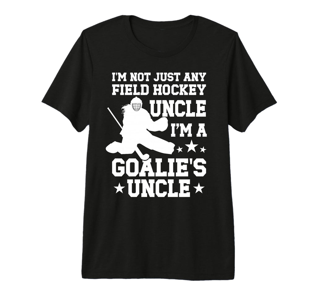 Mens Field Hockey Goalie Uncle Field T-Shirt - Trendy Graphic for Adults