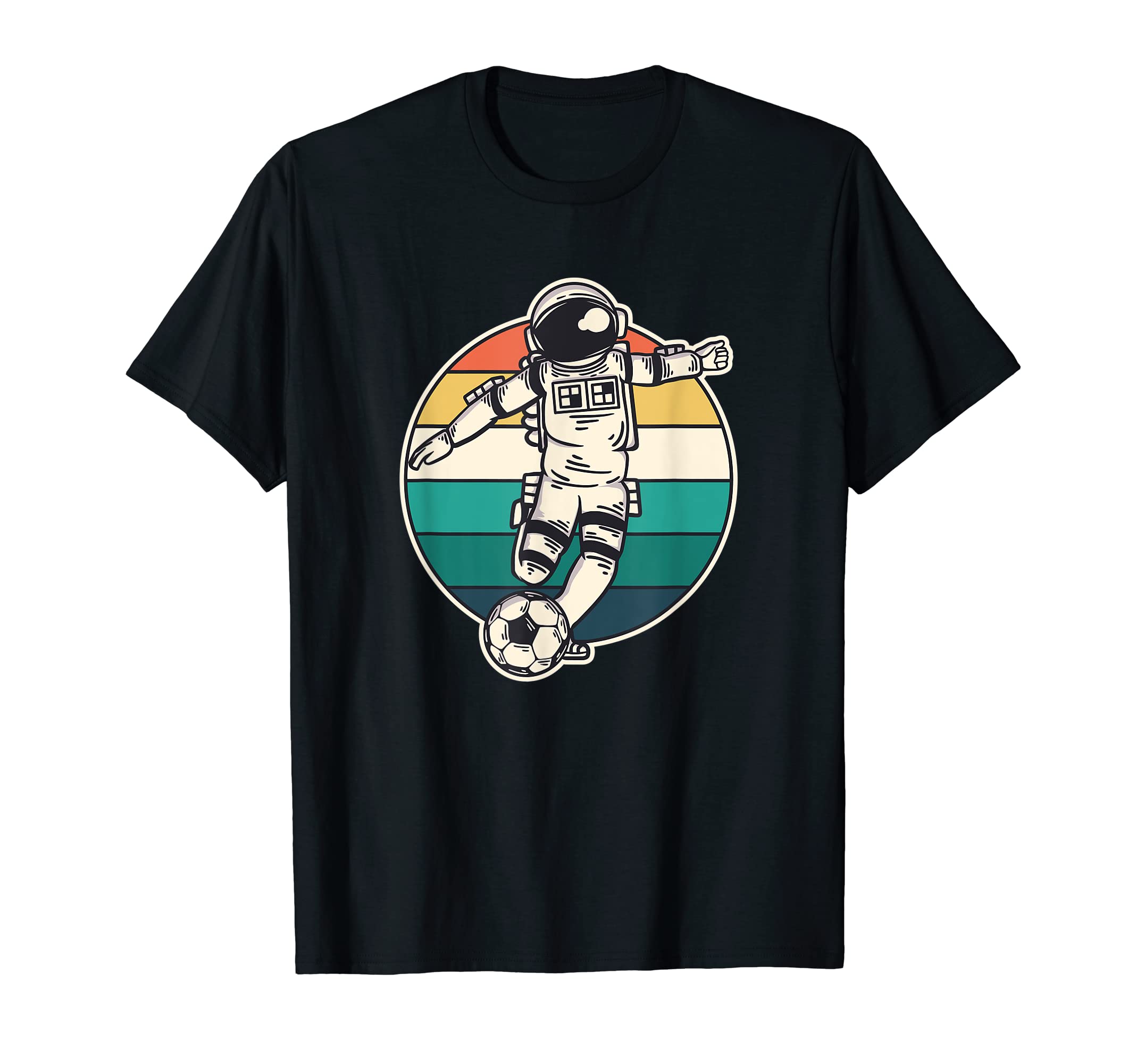 Astronaut Football Soccer Fun Space T-Shirt - Minimalist Print Unisex