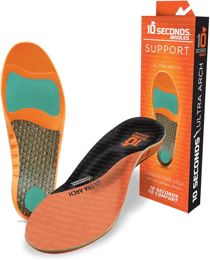3810 Ultra Arch Support – Foam Cushion Insoles for Men & Women w/Metatarsal Pad, Plantar Fasciitis Relief, Morton's Neuroma Metatarsalgia Orthotics, Heavy Impact Shoe Insert (M 12)