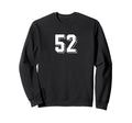 Number 52 80S 90S Soccer Team Sweatshirt - Casual Everyday Wear for Adults