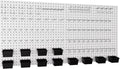 INCLY 158PCS Metal Pegboard Wall Organizer, 48x24 Inch White Pegboard Panels Tool Organizer Kit with Accessories Hooks and Bins, Peg Board Utility Tool Storage for Garage Workbench Shed