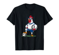 Funny Chicken Soccer Player Sports T-Shirt - Trendy Graphic Men Women