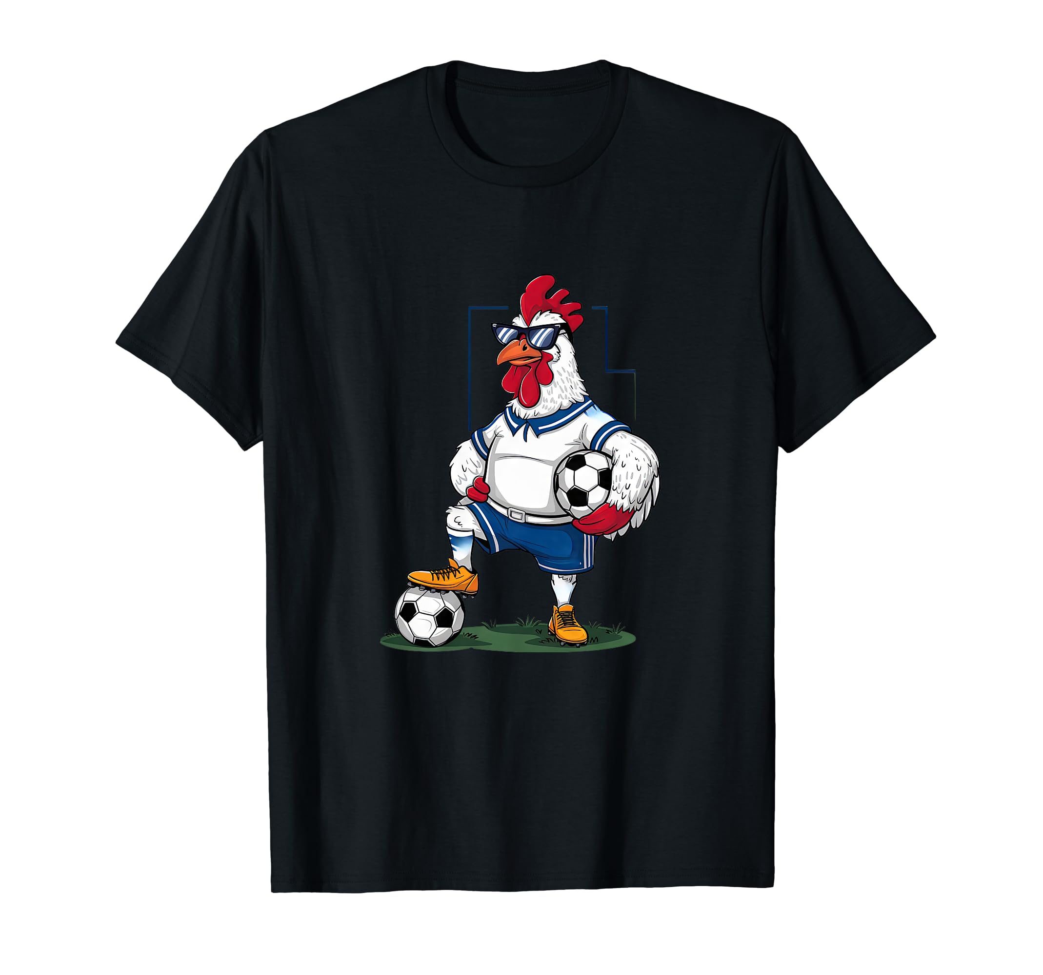 Funny Chicken Soccer Player Sports T-Shirt - Trendy Graphic Men Women