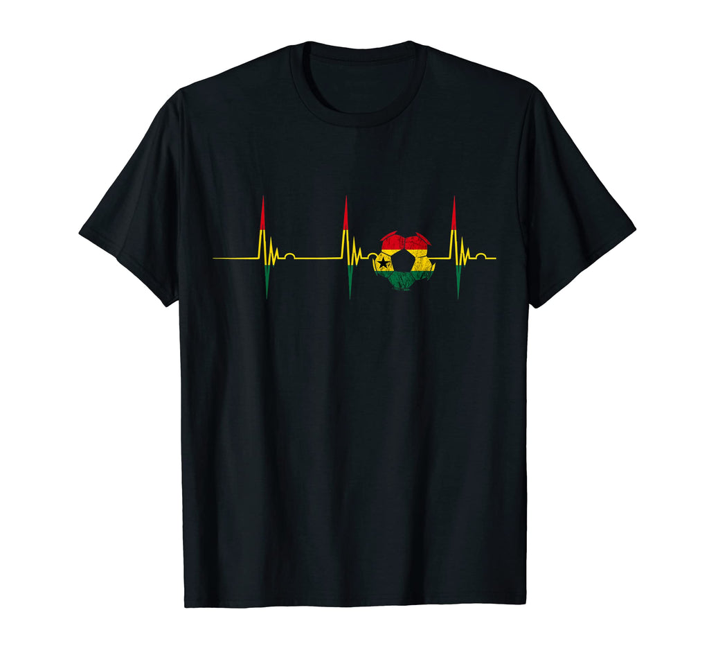 Ghana Soccer Team Ghana Heartbeat T-Shirt - Casual Everyday Wear Unisex