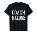 Coach Malone Custom Football Soccer T-Shirt - Fun Novelty Design Unisex