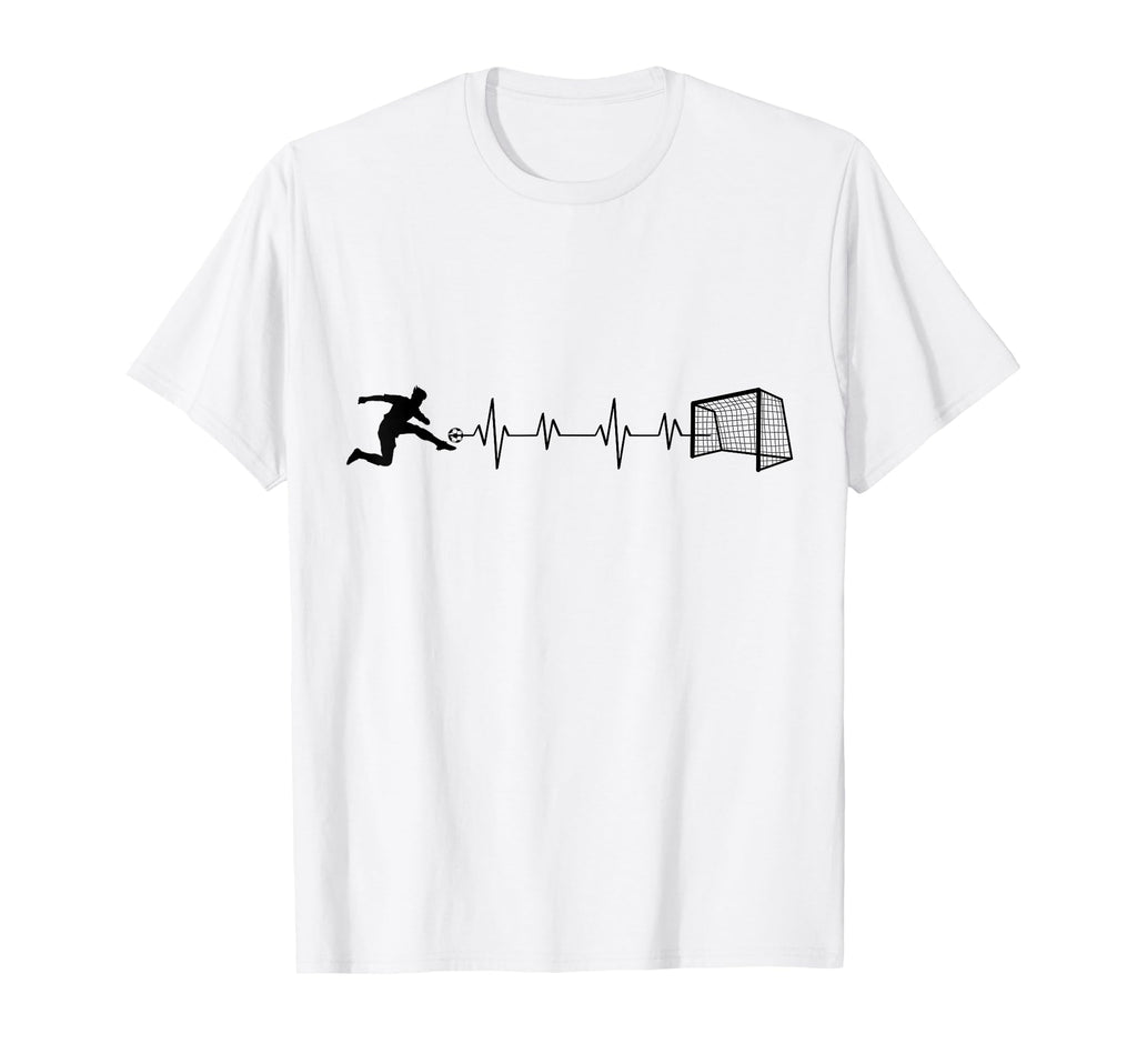 Soccer Player Kicking Ball Sports T-Shirt - Minimalist Print for Adults