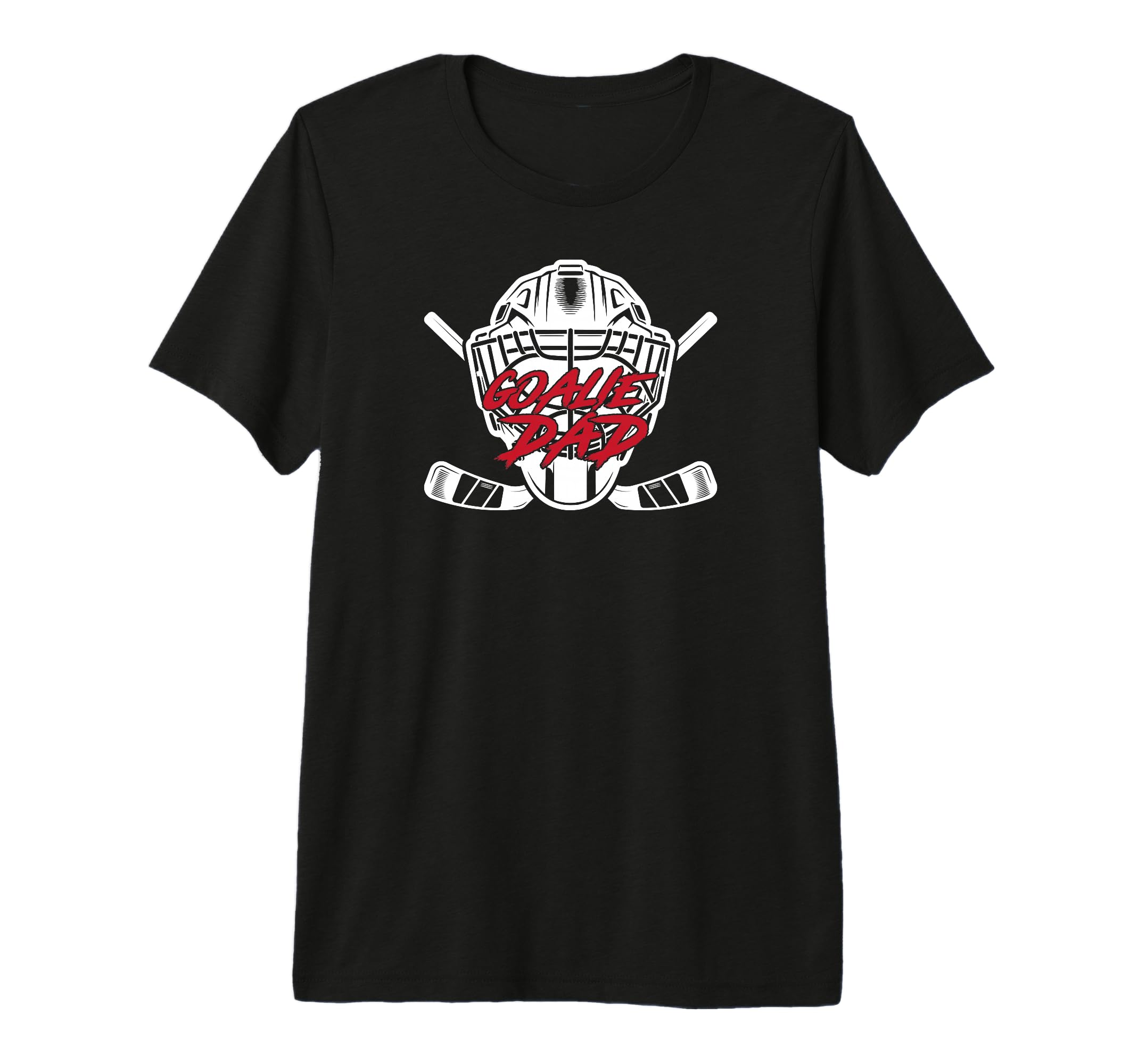 Mens Ice Hockey Goalie Dad Hockey T-Shirt - Trendy Graphic Men Women