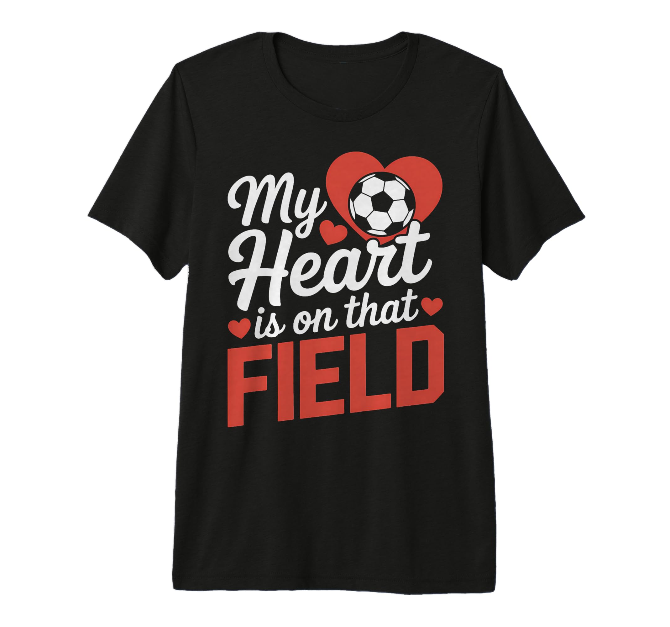My Heart Is That Field Soccer Tri Blend T-Shirt - Novelty Apparel Men Women