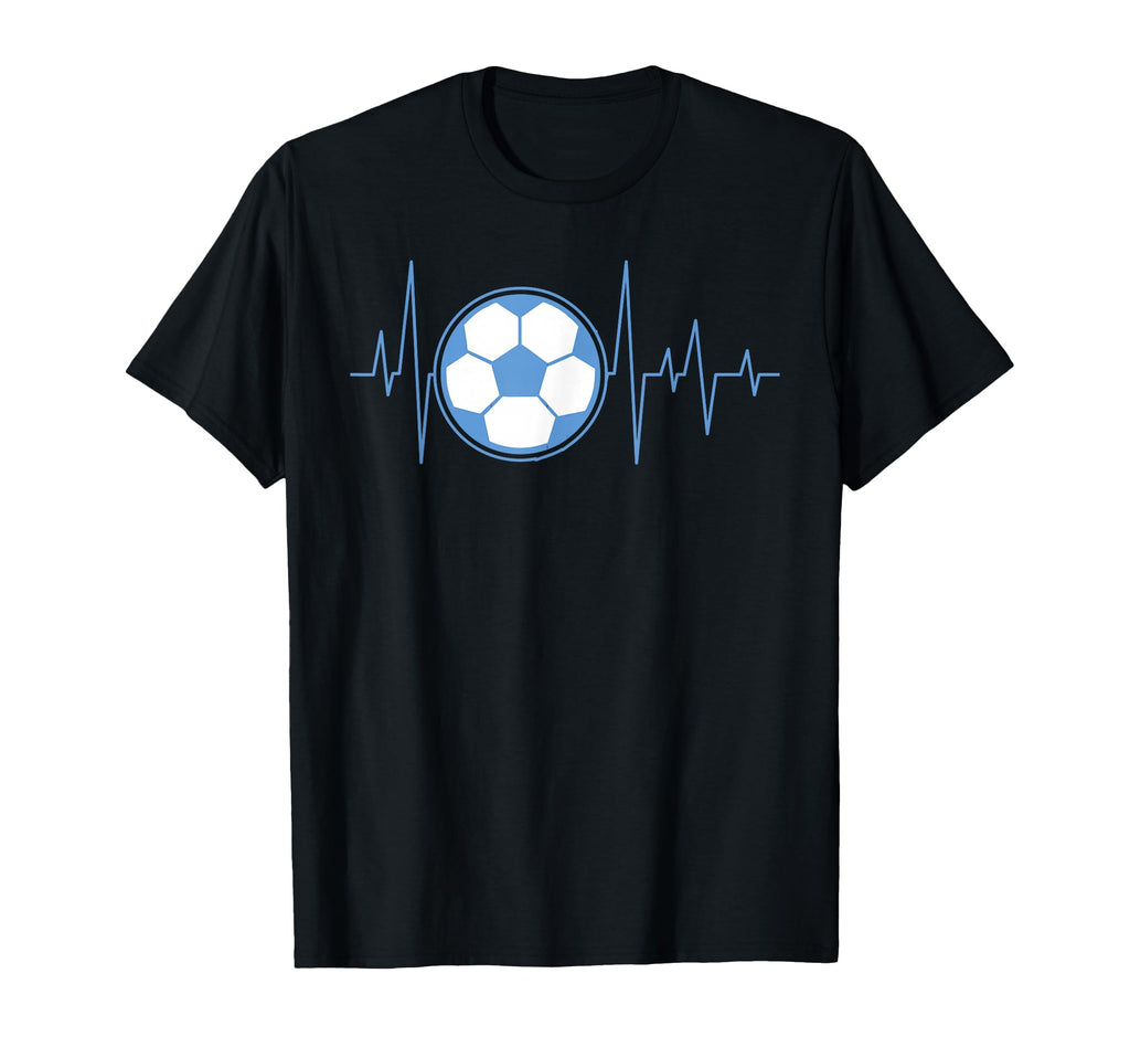 Funny Football Heartbeat Ekg T-Shirt - Casual Everyday Wear Men Women