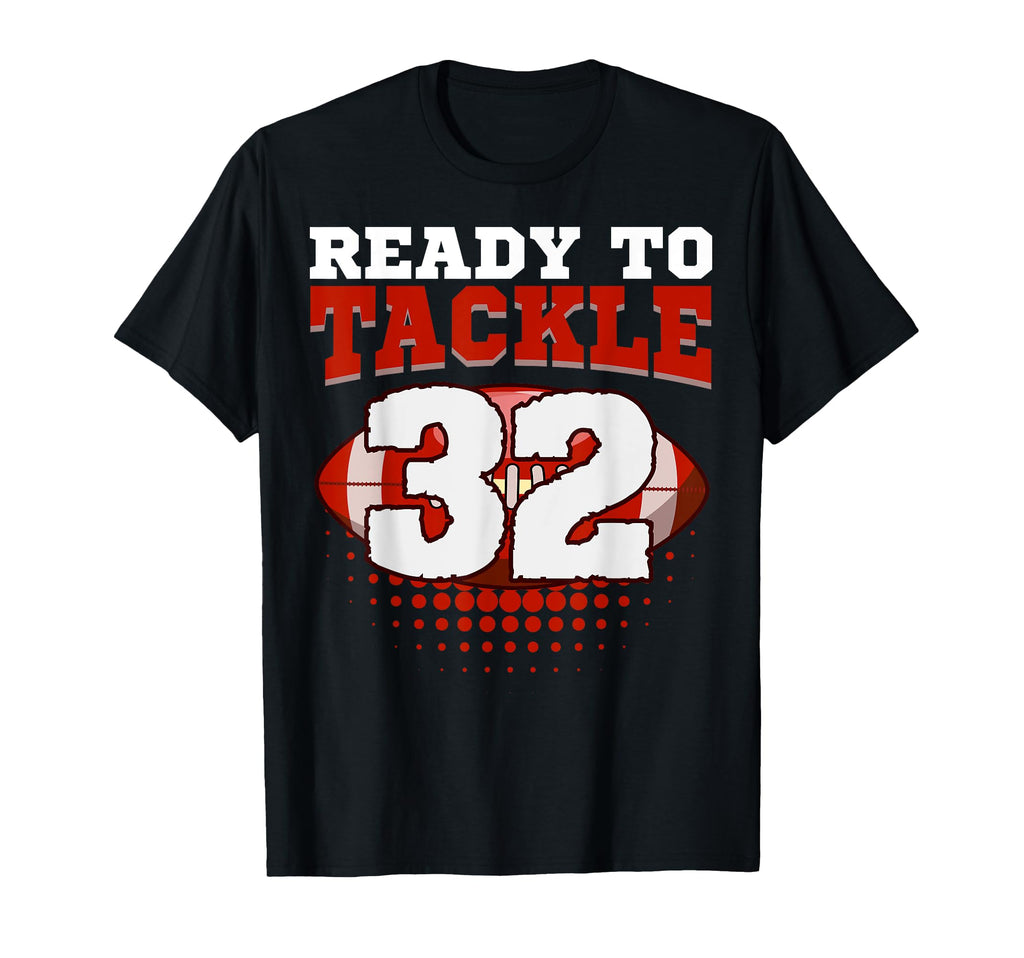 Football 32Nd Birthday Player T-Shirt - Fun Novelty Design for Adults