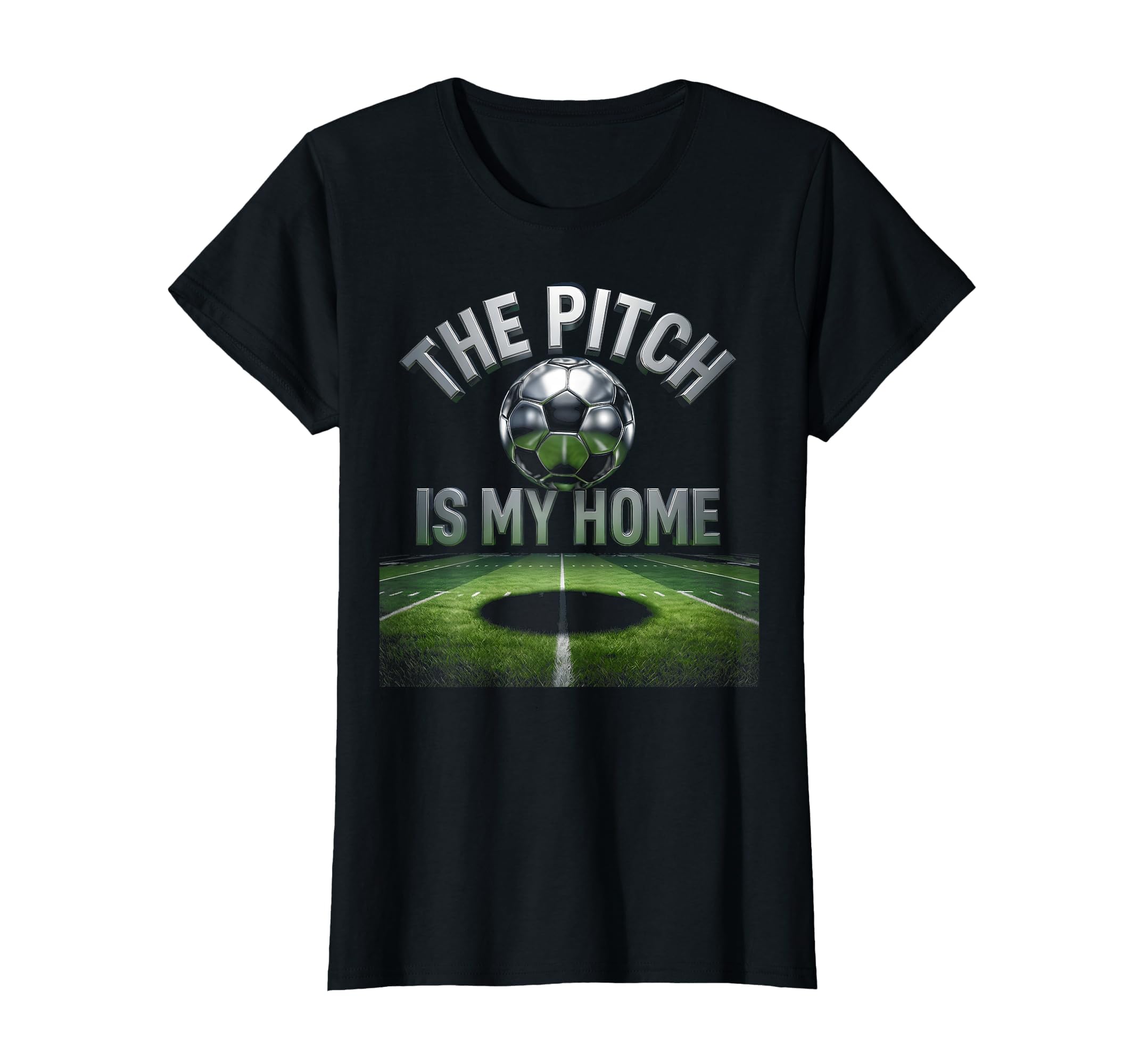 Pitch Is My Home Soccer T-Shirt - Minimalist Print Unisex